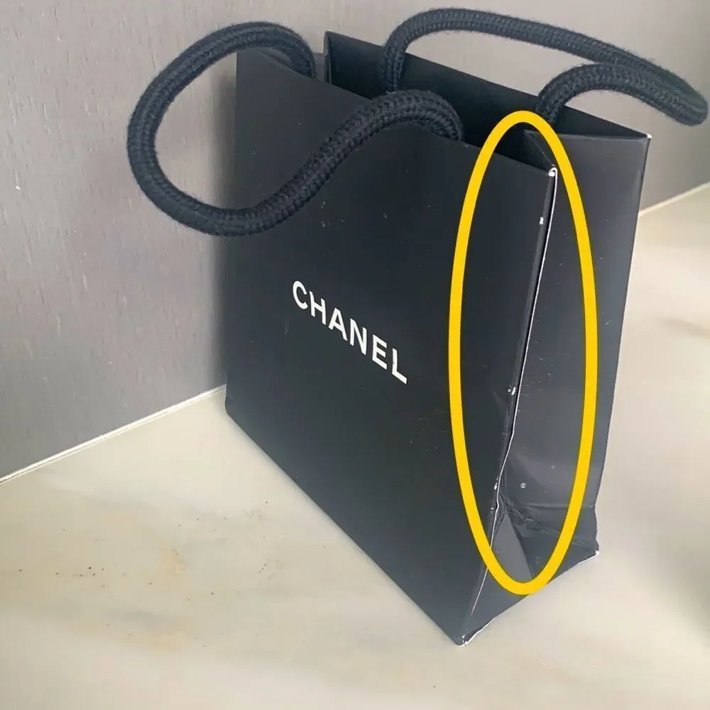 CHANEL Empty Small Shopping Bag – 5.5” x 5.5” x 2” with Extras